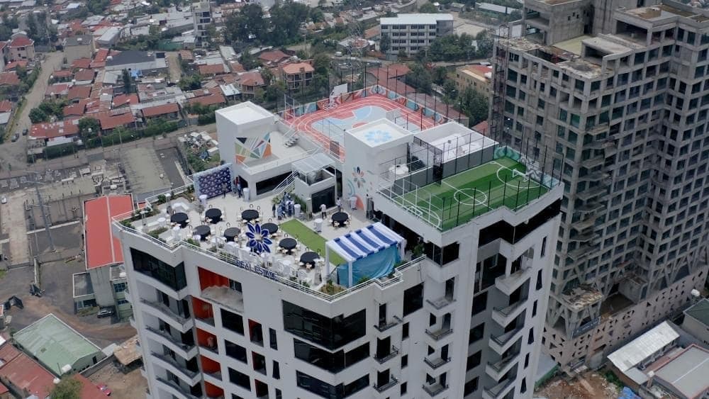 Rooftop terrace at Dema Hope Prime in Signal, Addis Ababa