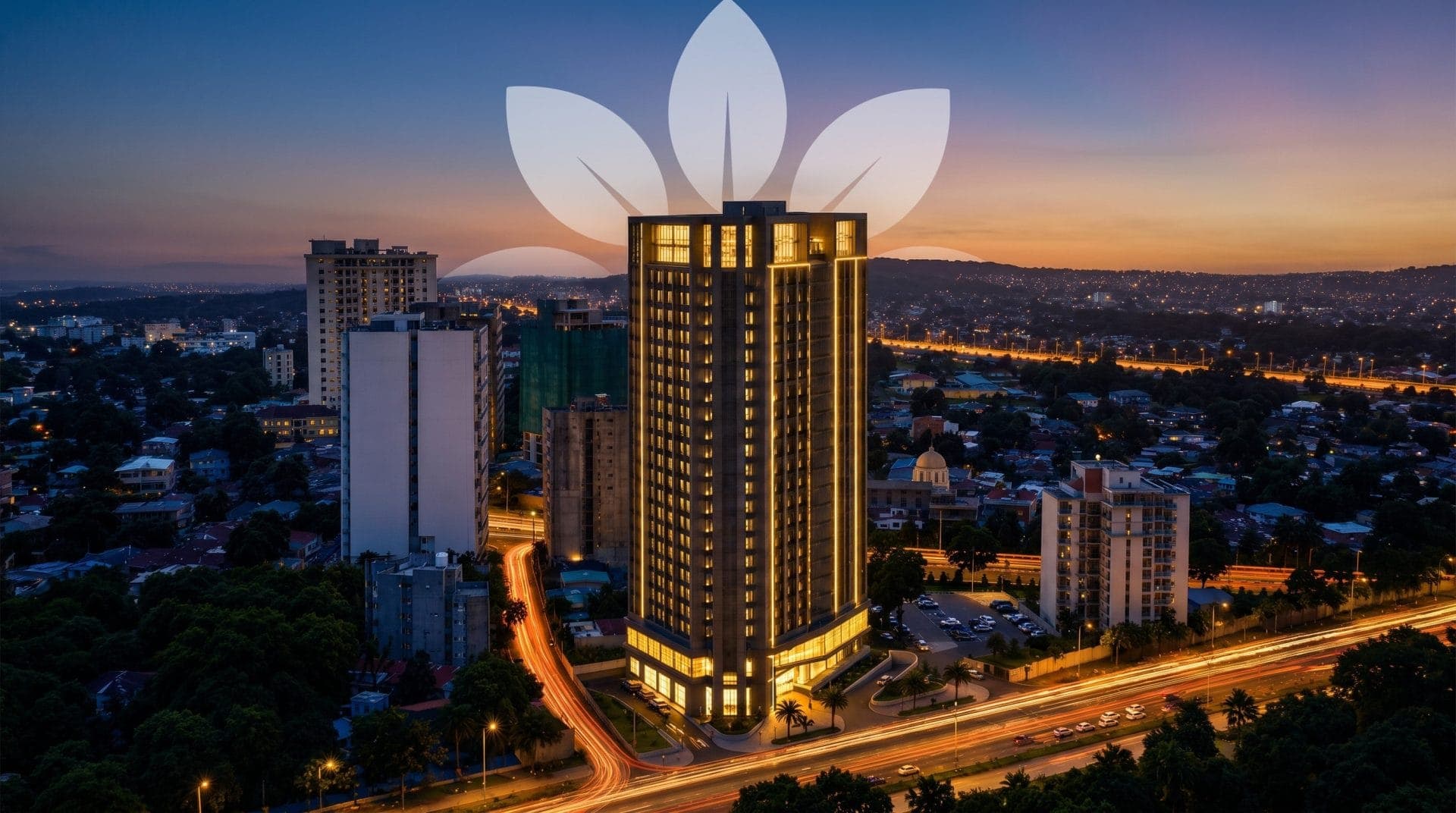 Dema Hope Riverside at dusk
